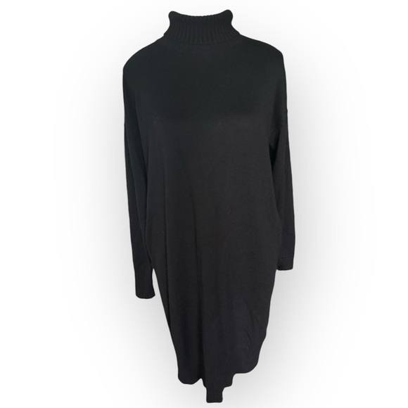Lululemon Athletica Softer Still Turtleneck Pullover Dress Black S Cashlu™ Knit - Picture 4 of 12